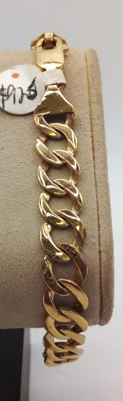 BRAND NEW Men's 10K Yellow Gold Cuban Link Bracelet, View more