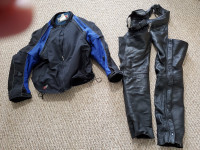 Men's XL motorcycle jacket, chaps & heated vest &...