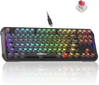 DarkBeacon Flux87 HE Mech. Gaming Keyboard Wired. RGB lights, View more