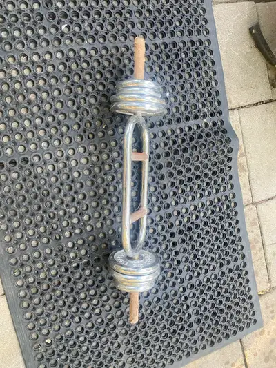 weights -  32 pounds plus bar, View more