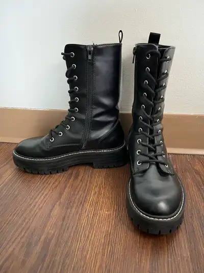 Black Platform Boots — Women’s 7, View more