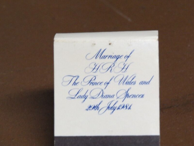 Carton d'allumette - Mariage Charles & Diana. dans Art et objets de collection  à Saguenay - Image 3