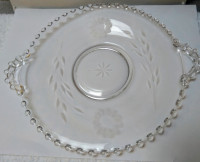 Vintage Cornflower Design Glass Plate