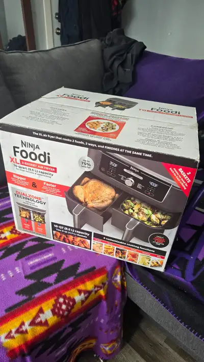 Ninja Foodi 2-Basket Air Fryer with 6 Cooking Functions, 8 Qt, View more