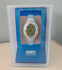 Roots Athletics Light Blue Zone Digital Watch rubber strap - new