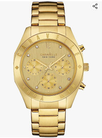 NEW! CaravelleSport Chronograph Women's Watch, Stainless Steel G