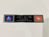 Jerry Rice San Francisco 49ers Nameplate