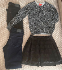 Like new tops, Levis Jeans, leather skirt- girls 10-12 y.o.