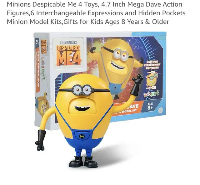 New Yolopark Minions Despicable Me 4 Mega Minion Dave in Toys & Games in Oshawa / Durham Region - Image 4