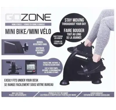 Brand New GoZone Portable Exercise Fitness Mini Bike, View more