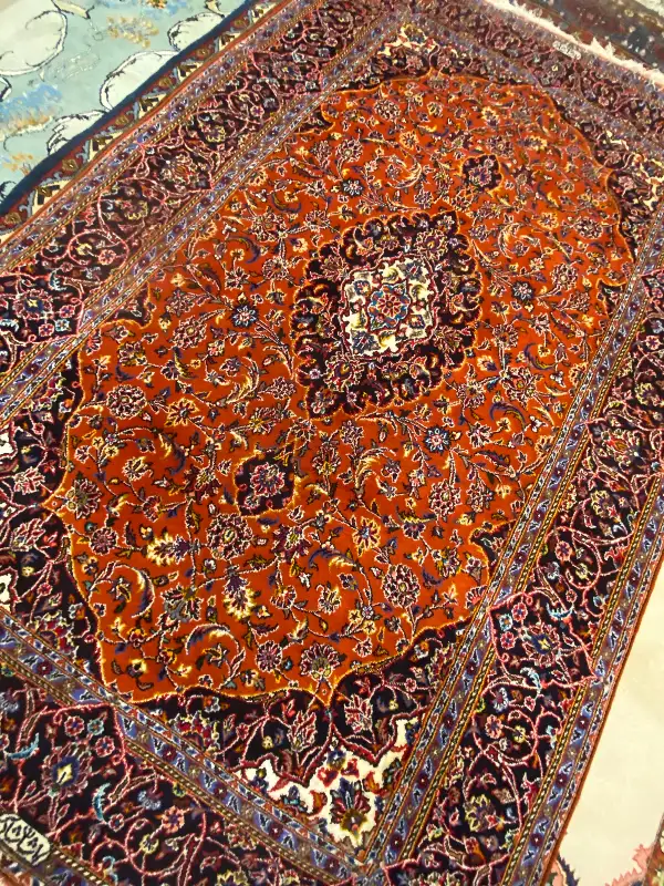 Persian kashan shadsar wool & Silk handmade rug ( Iran) in Rugs, Carpets & Runners in Markham / York Region - Image 2