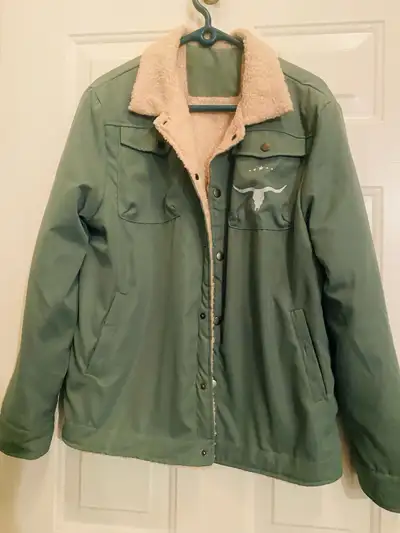  Men's Sherpa Fleece Lined Cargo Jacket! Size S, View more