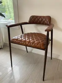 LEATHER TABLE CHAIRS