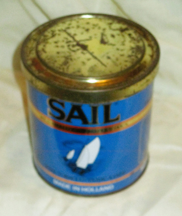 Vtg" EMPTY" SAIL PIPE TOBACCO Tin in Arts & Collectibles in Belleville
