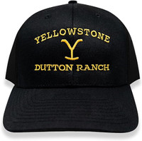 Yellowstone Dutton Ranch Brand Logo Men's Adjustable Hat Black