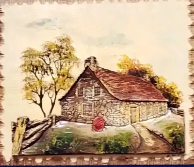 Vintage Hand Carved Wood Painting - J C Paquette, View more