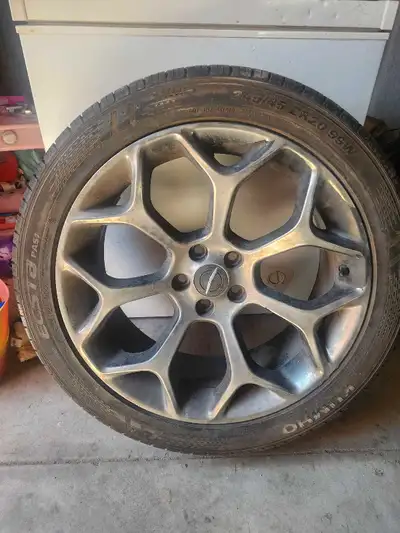 Used but like new. Lots of life left. Summer tires 245/45/20. Have 2 of them. Came off a 300. Chrysl...
