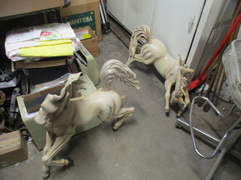 1950s WPG BEACH MERRY GO ROUND CAST METAL STALLION HORSES 100 Arts