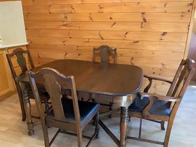Gibbard Antique Walnut Dining Set, View more