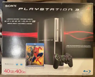 PS3 CECHG01/98006 (fat) console w/cables/box/3xcontrollers, View more