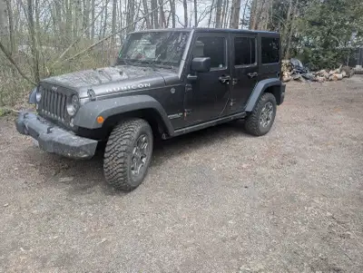 manual jeep wrangler Rubicon. Has new Bilstein shocks all around. Leather ,nav, runs and drives good...