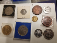 Lot of 10 Coins / Tokens from Coin Collection