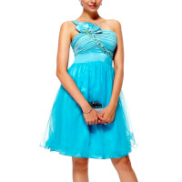 *NEW* Short, Blue Dress with Gems/Tulle
