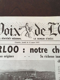 Vieux journal La Voix de l'Est