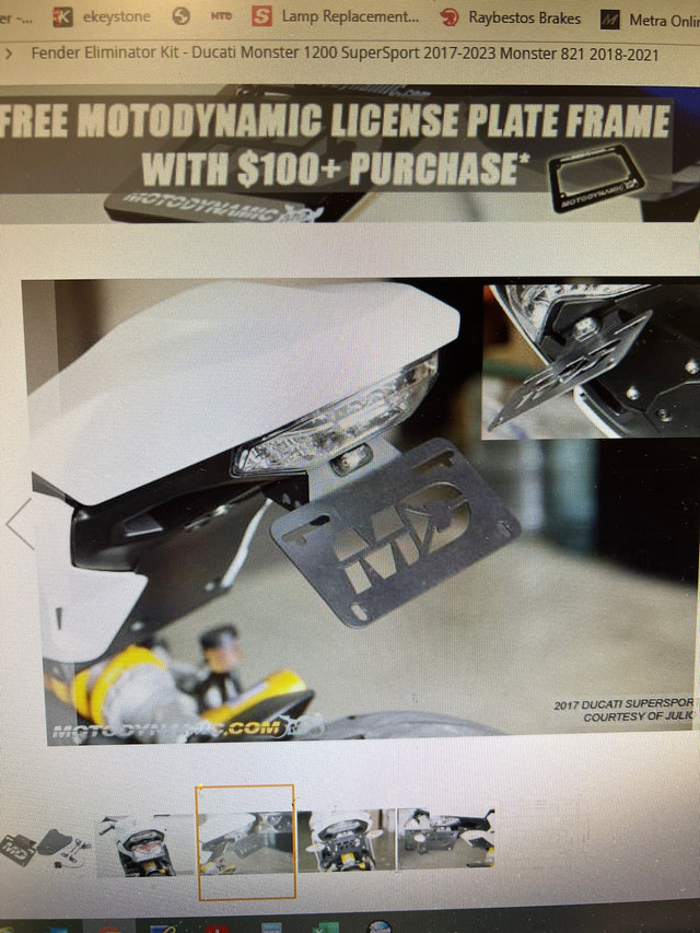 Motodynamic fender eliminator kit in Motorcycle Parts & Accessories in Mississauga / Peel Region - Image 2