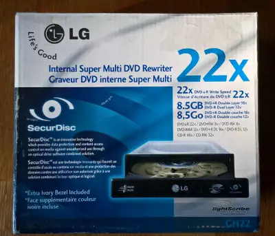 LG internal super multi DVD rewriter, View more