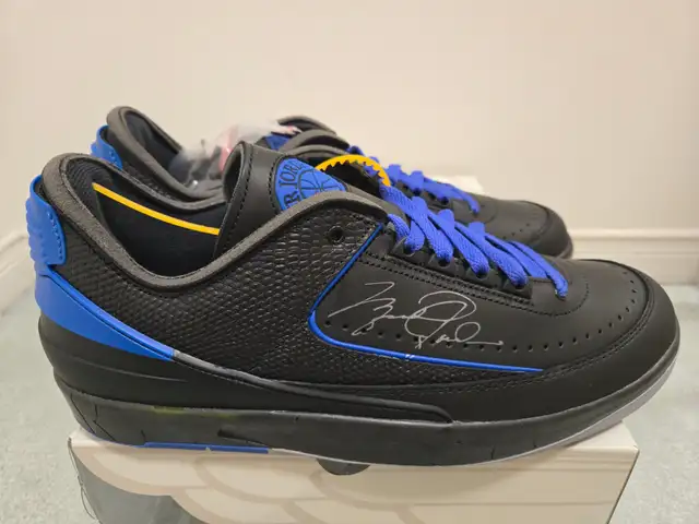 Size 12 - Nike Air Jordan 2 Off White Black Blue in Men's Shoes in Markham / York Region - Image 2