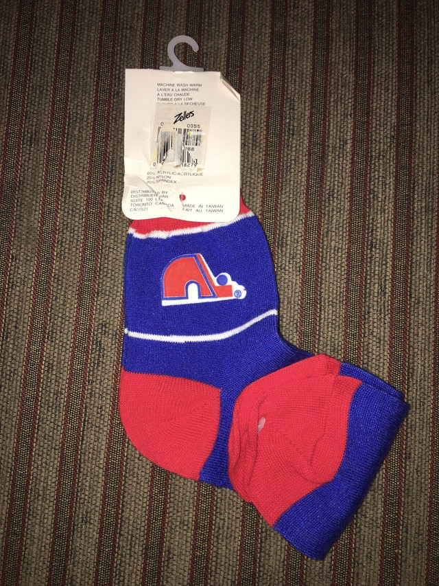 NHL 1993 Quebec nordiques hockey socks in Arts & Collectibles in Gatineau - Image 2