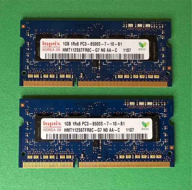 Mémoire Ram PC3-8500 2x1GB in System Components in Lévis - Image 2
