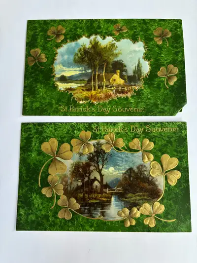 Pair of Vintage St Patrick’s Day Souvenir Postcards, View more