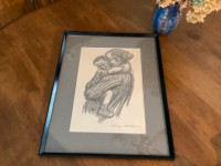 Sketch Art Picture, Mother and Child, Framed art work,