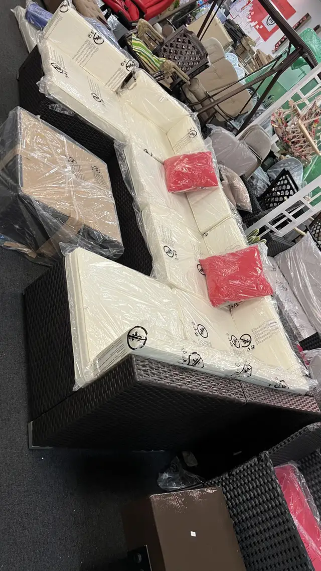 7 Pieces Patio Sofa Outdoor Wicker Sectional Patio Furniture in Patio & Garden Furniture in Markham / York Region - Image 2