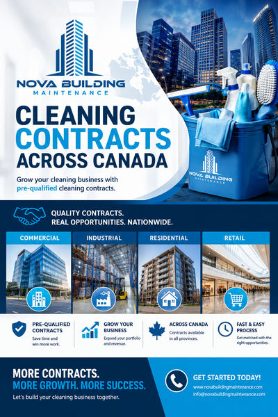 Cleaning Contracts Available For Sale Across Canada, View more