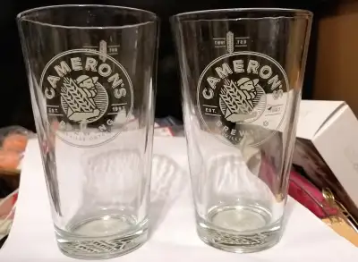 2 CAMERON'S BREWING OAKVILLE ONTARIO GLASSES, View more