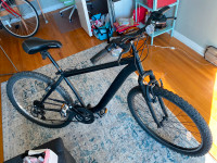 Black Hybrid Bicycle, 26 inch wheels