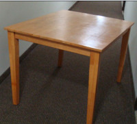 The solid wood dinning table