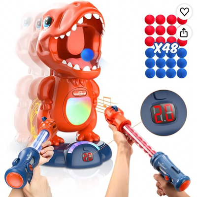 New, EagleStone Movable Dinosaur Shooting Toys Target Shooting, View more