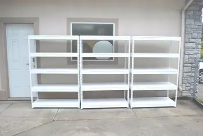 Brand new industrial shelving ready for use. 71” Height Units: (incl. 5 shelf levels) 71" x 48" x 15...
