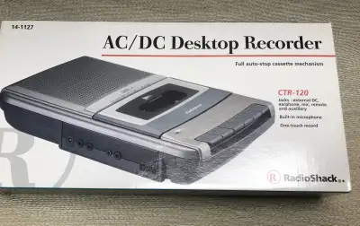 RadioShack CTR-120 Desktop Compact Cassette Recorder like new , View more