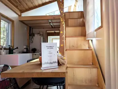 Custom built tiny home on wheels for sale, $45k down payment. Turnkey vacation rental business. Buil...