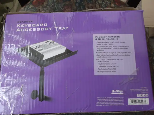 On Stage plateau pour clavier  apui lap top ou autres in Pianos & Keyboards in Sherbrooke - Image 2