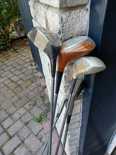 5 Old Northwestern Golf Clubs Drivers Irons, View more