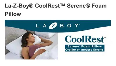 Brand New in Box! Experience superior comfort with this new La-Z-Boy CoolRest Serene foam pillow, de...