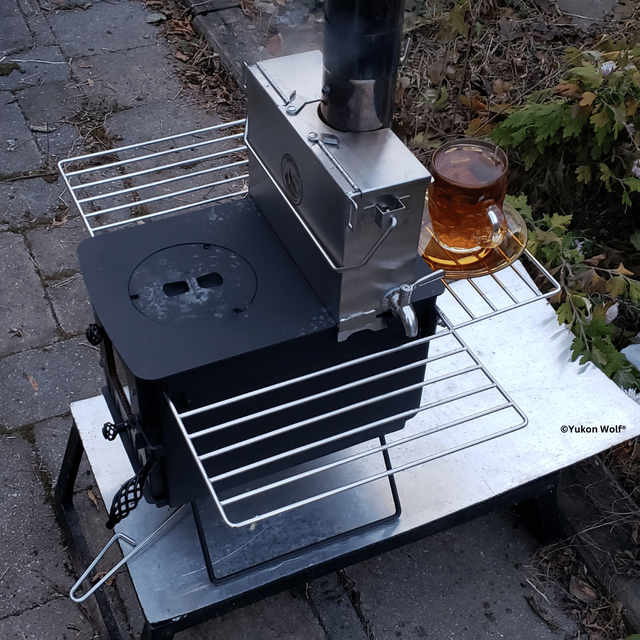 Portable Camping Wood Stove With 3.5L Hot Water Tank (Charlo,PE) in BBQs & Outdoor Cooking in Charlottetown - Image 8