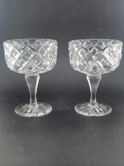2 Edinburgh Crystal Champagne glasses, View more