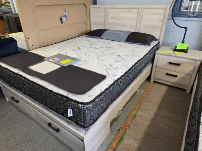 Brand New 630 Series Queen Bedframe with Storage on Sale for $399 Floor Model Clearance Only 1 Avail...